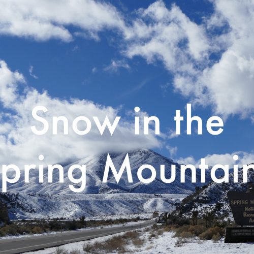 snow in the spring mountains