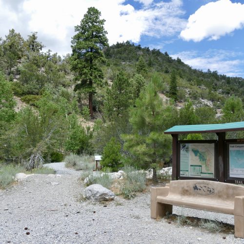 Info kiosk at Trail Canyon trailhead